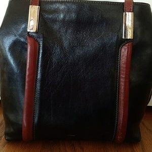 Italian leather, two-toned purse/satchel